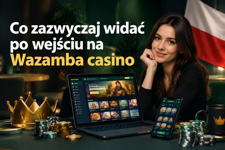Co zazwyczaj widać po wejściu na Wazamba casino
